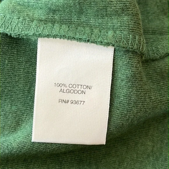 St John's Bay Forest Green Soft Cotton Long Sleeve Crewneck Top Size XL - Picture 5 of 5